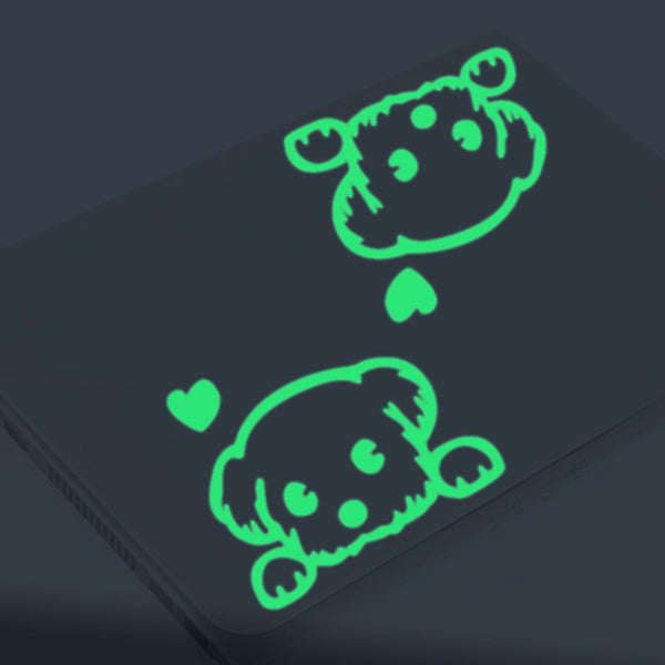 Carved Glow Sticker Cute Pet Luminous Wall Stickers Living Room Bedroom Socket Stickers